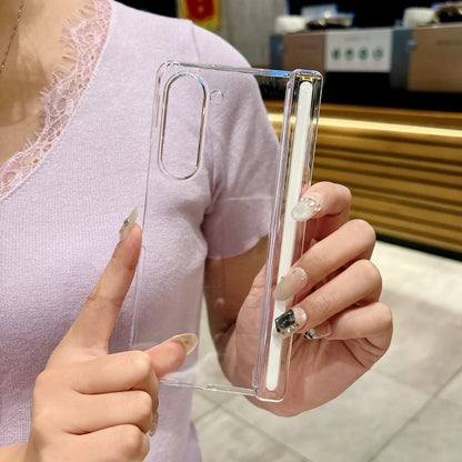 Acrylic transparent shockproof hard back cover case samsung z fold - product image