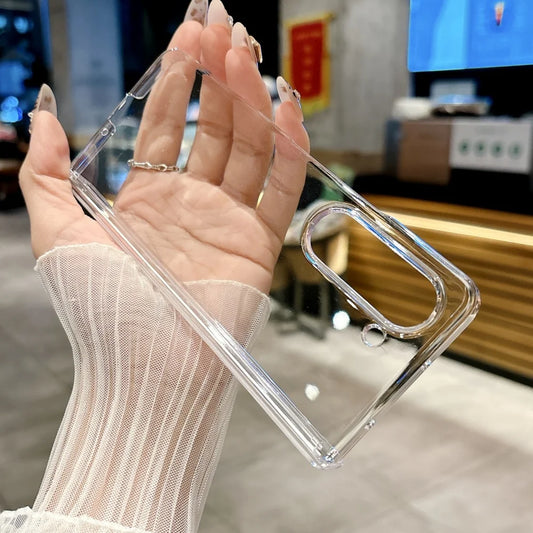 Acrylic transparent shockproof hard back cover case samsung z fold - product image