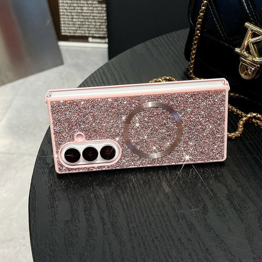 Bling diamond rhinestones magnetic soft cover fold - product image