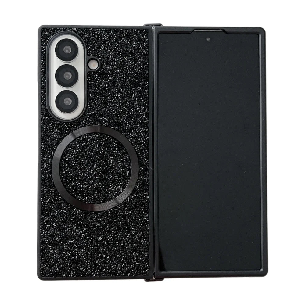 Bling diamond rhinestones magnetic soft cover fold - product image