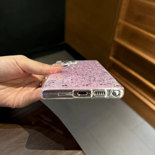Bling glitter shockproof transparent phone case samsung - product image