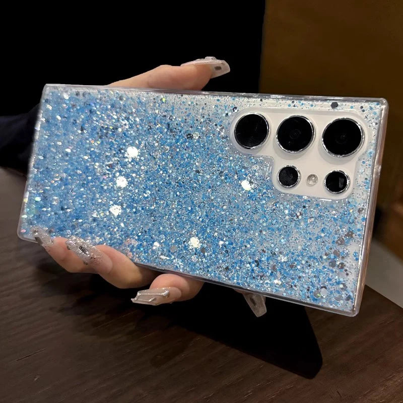 Bling glitter shockproof transparent phone case samsung - product image