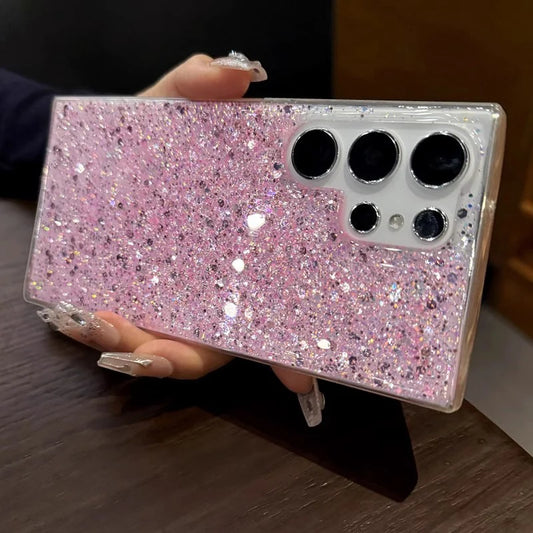 Bling glitter shockproof transparent phone case samsung - product image