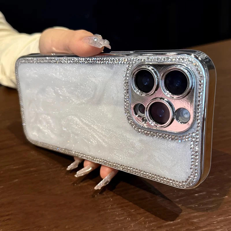 Bling rhinestone quicksand shockproof phone case - product image