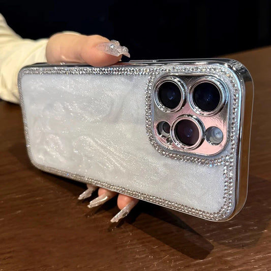 Bling rhinestone quicksand shockproof phone case - product image