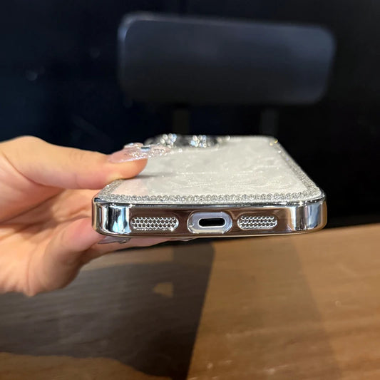 Bling rhinestone quicksand shockproof phone case - product image