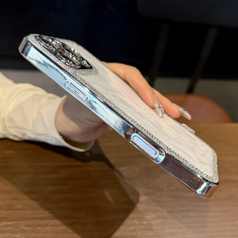 Bling rhinestone quicksand shockproof phone case - product image