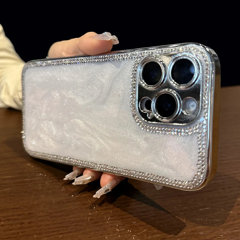 Bling rhinestone quicksand shockproof phone case - product image