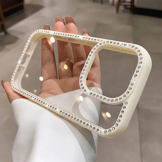 Bling rhinestone transparent shockproof acrylic case - product image