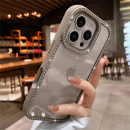 Bling rhinestone transparent shockproof acrylic case - product image