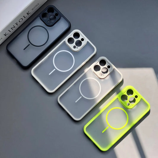 Breathable frosted magnetic wireless charging soft case - product image