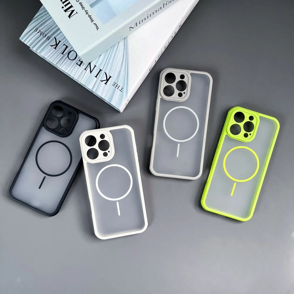 Breathable frosted magnetic wireless charging soft case - product image