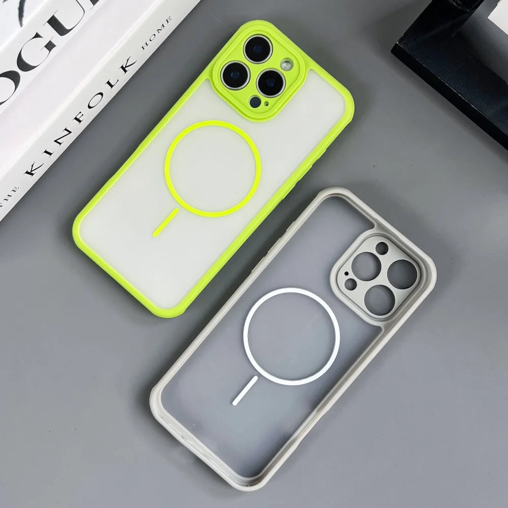 Breathable frosted magnetic wireless charging soft case - product image