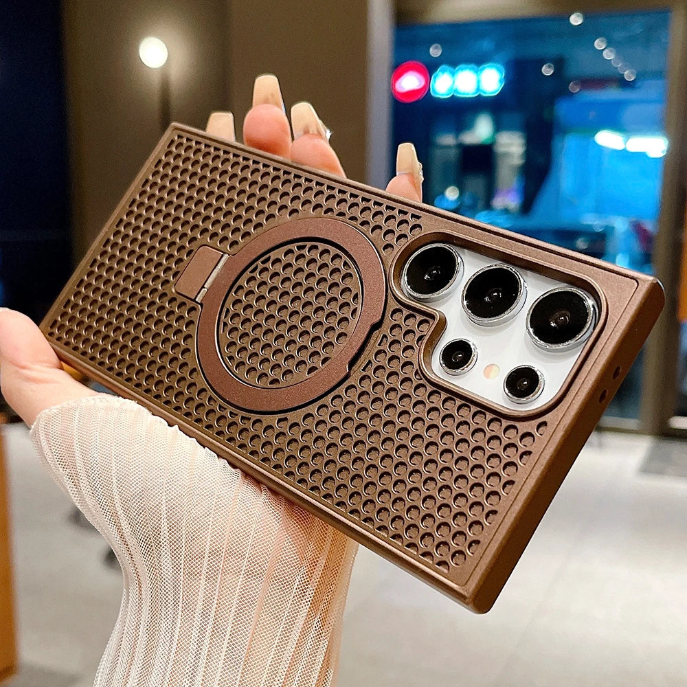 Breathable ring magnetic heat dissipation silicone case - product image