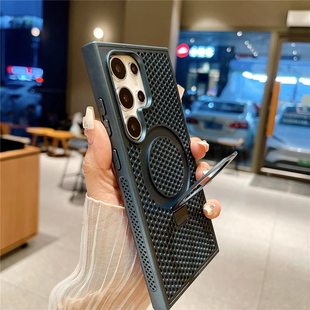 Breathable ring magnetic heat dissipation silicone case - product image