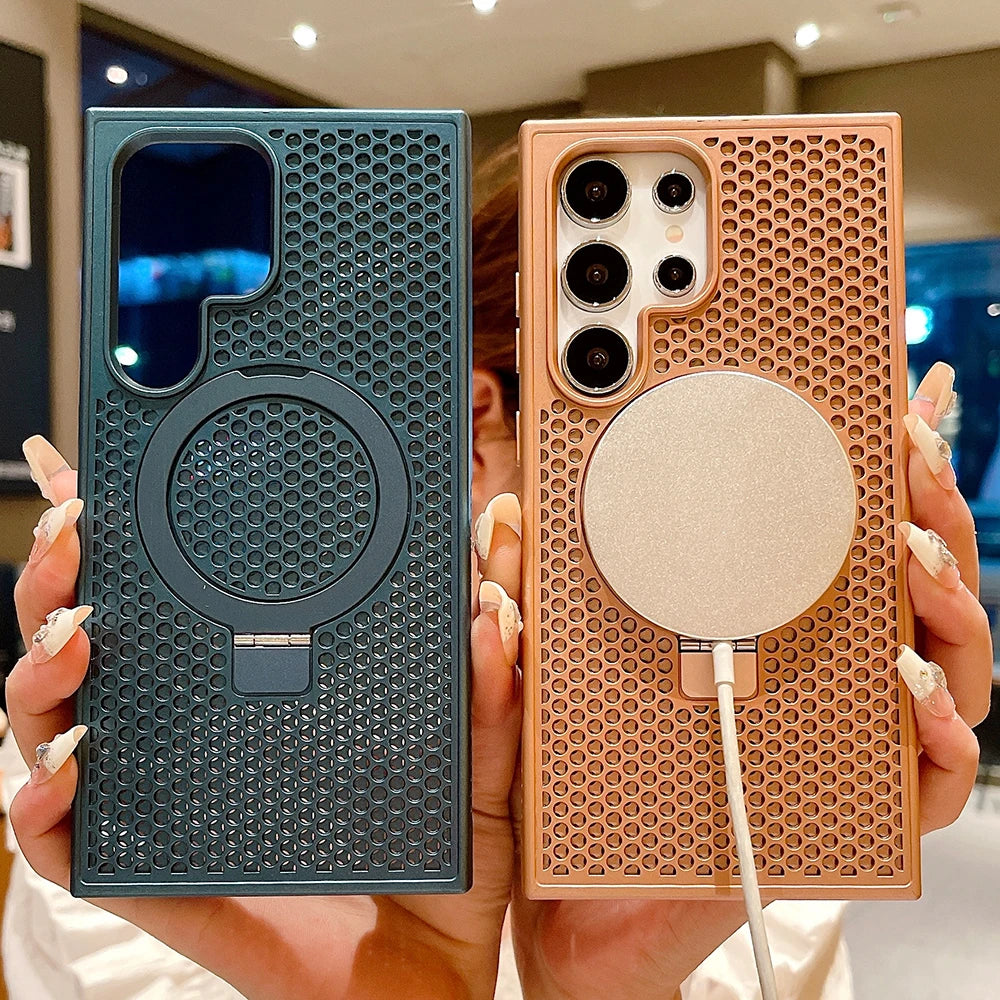 Breathable ring magnetic heat dissipation silicone case - product image