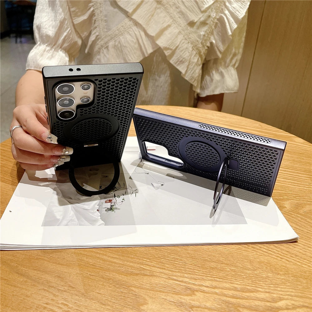 Breathable ring magnetic heat dissipation silicone case - product image