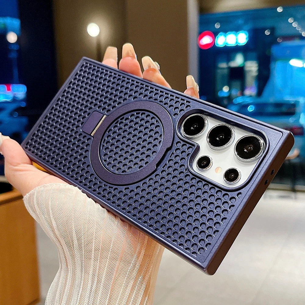 Breathable ring magnetic heat dissipation silicone case - product image