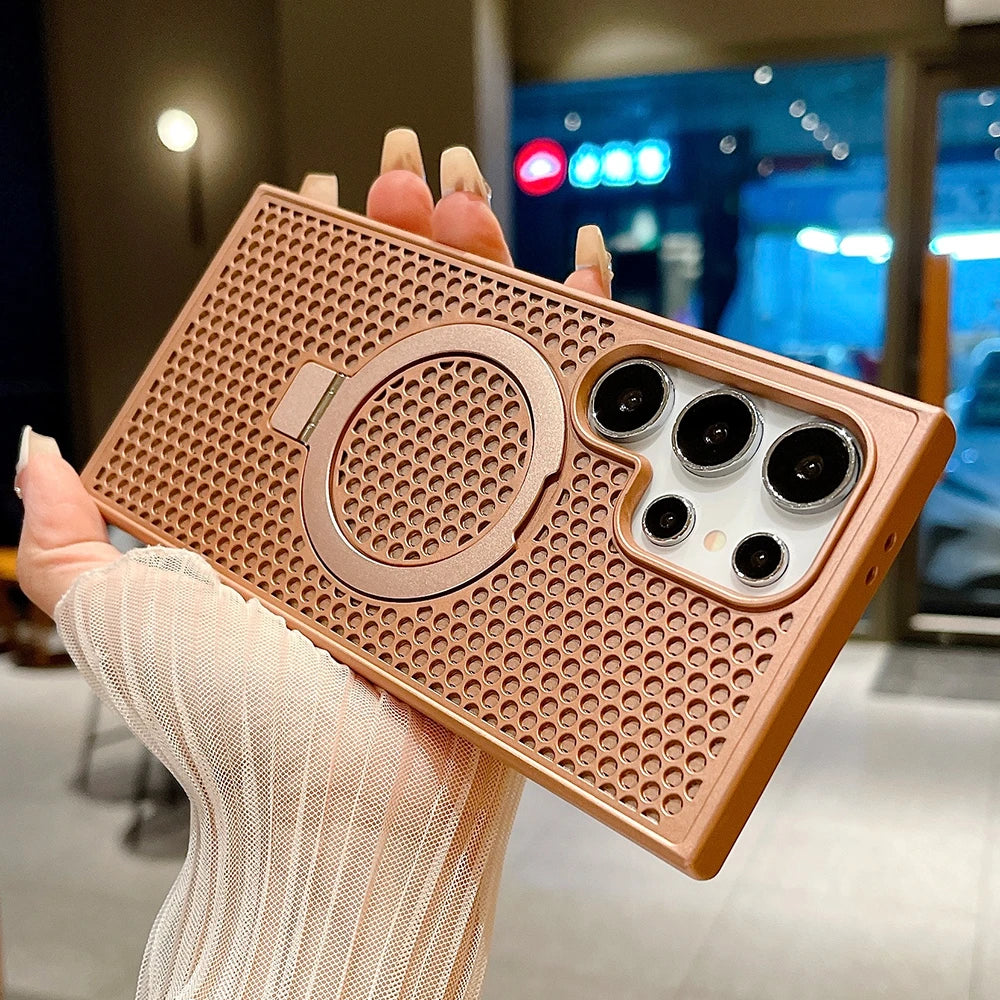 Breathable ring magnetic heat dissipation silicone case - product image