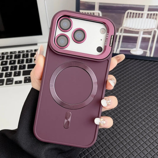 Camera protective matte magnetic fold lens stand soft case - product image