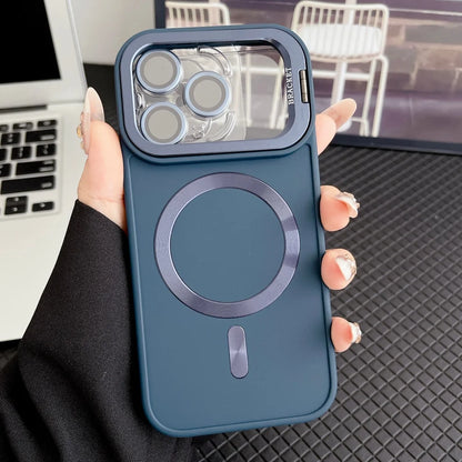 Camera protective matte magnetic fold lens stand soft case - product image