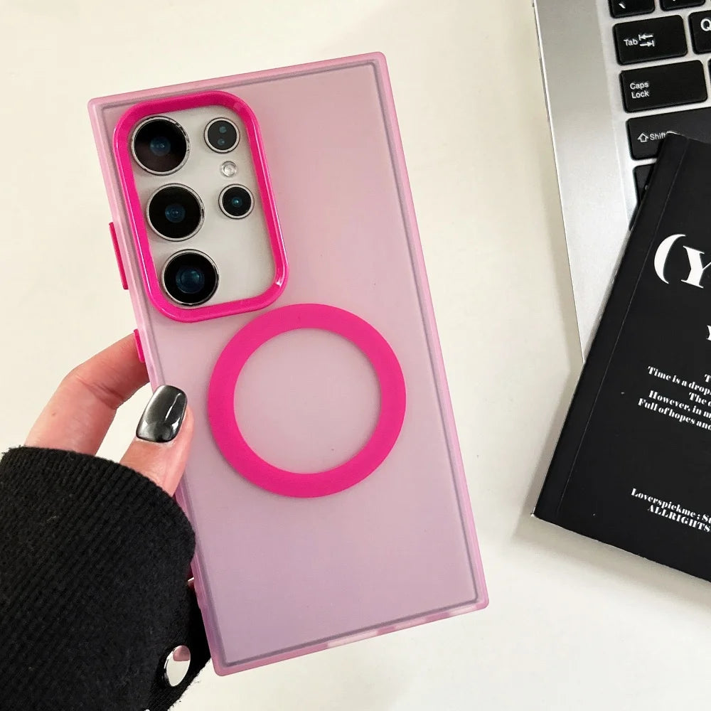 Candy matte magnetic wireless charging case samsung - product image