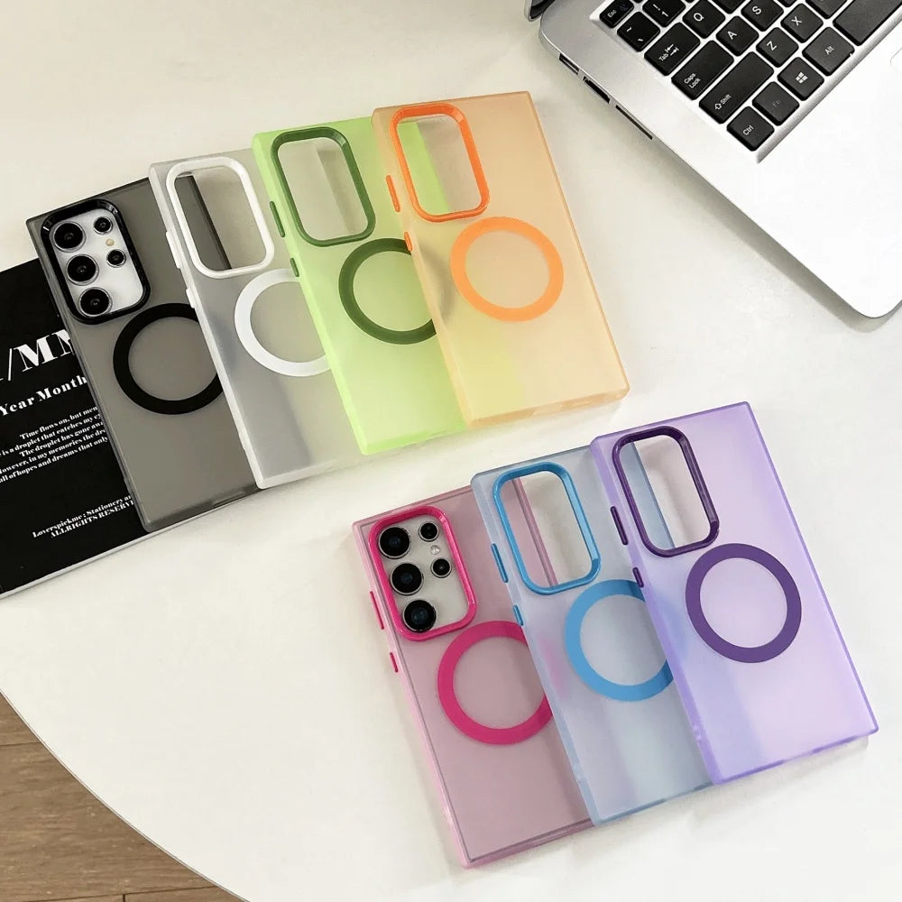 Candy matte magnetic wireless charging case samsung - product image