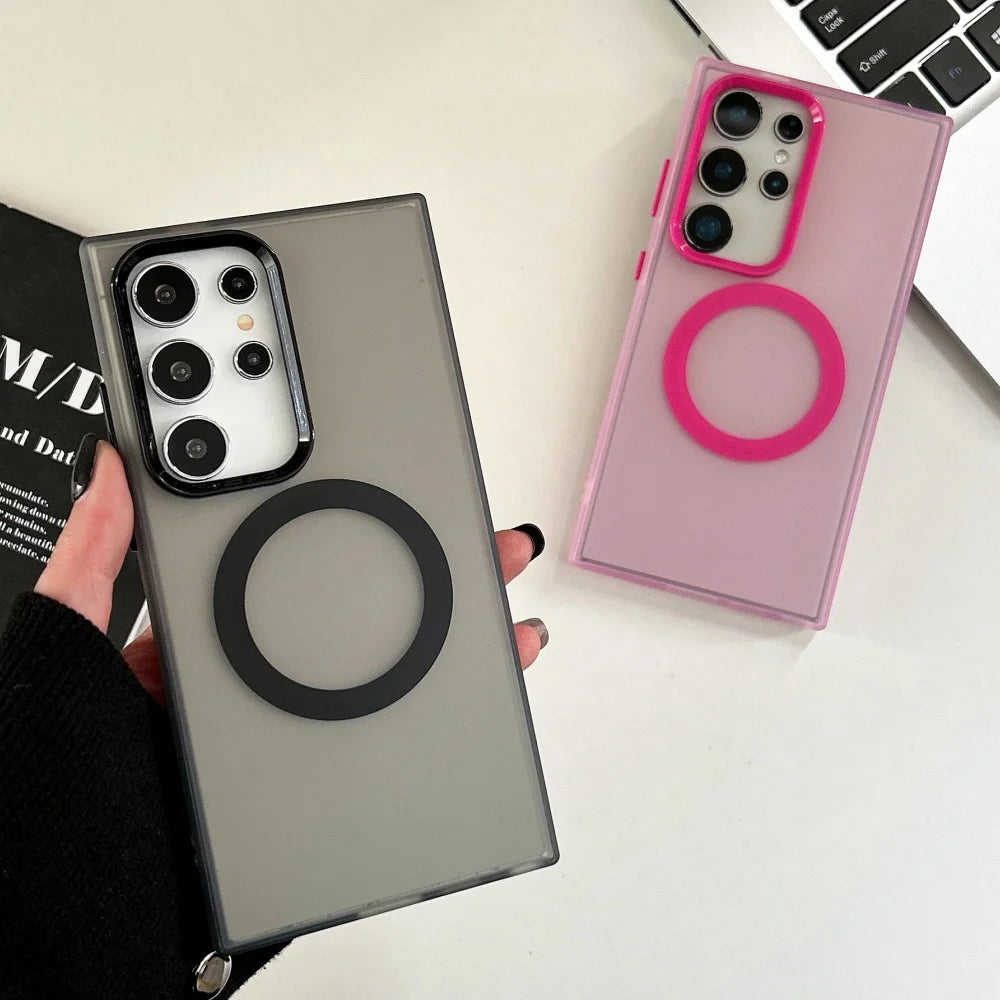 Candy matte magnetic wireless charging case samsung - product image