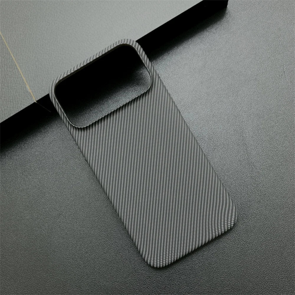 Carbon fiber kevlar shockproof phone case - product image