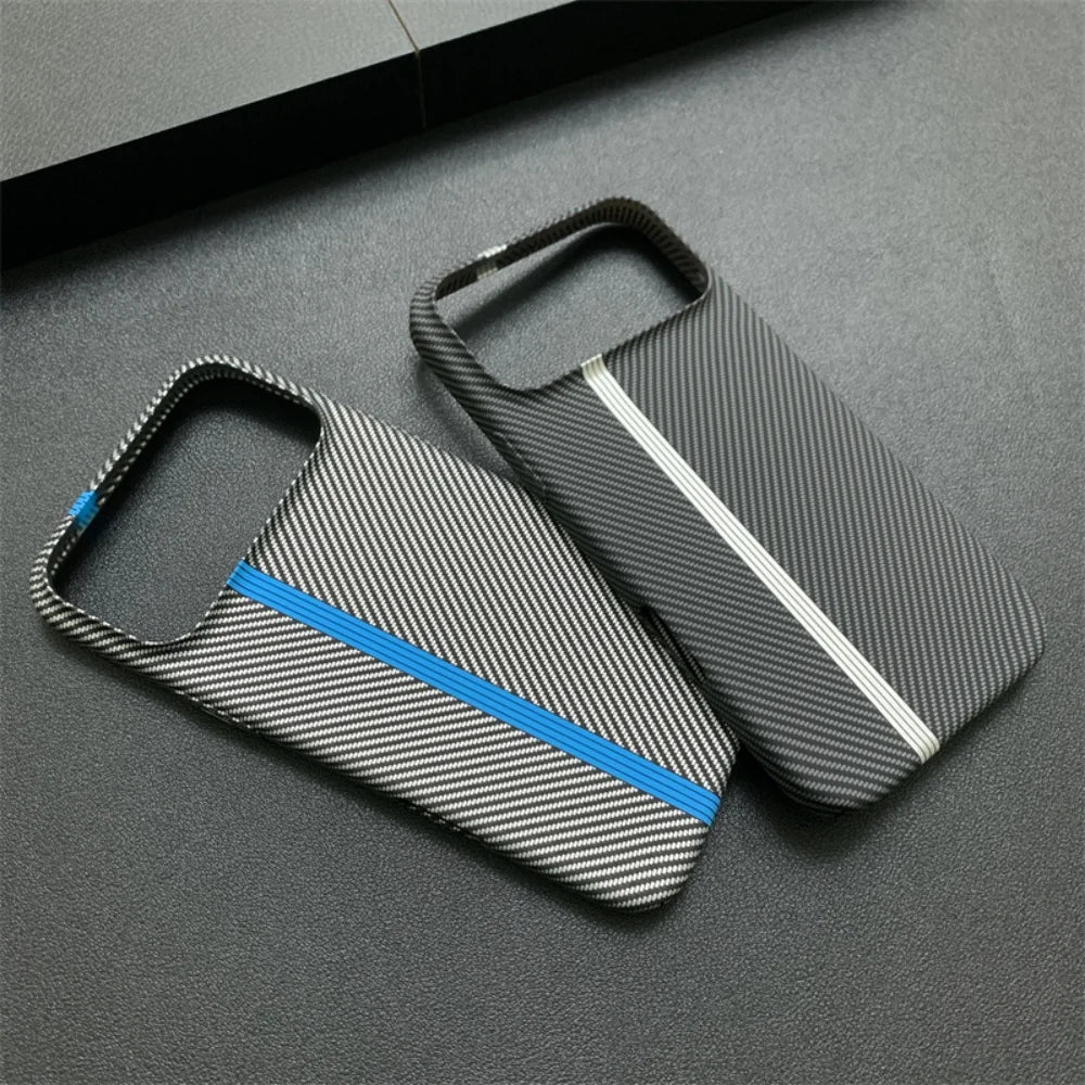 Carbon fiber kevlar shockproof phone case - product image