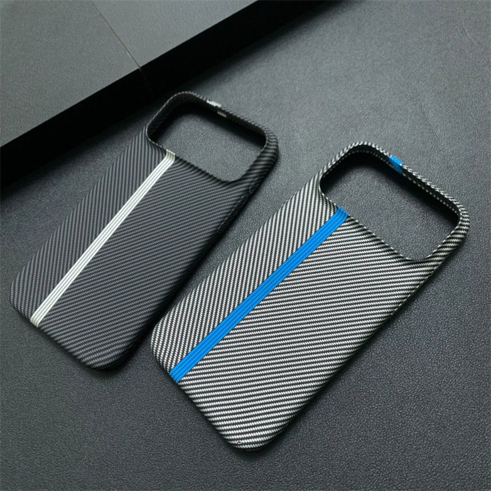 Carbon fiber kevlar shockproof phone case - product image