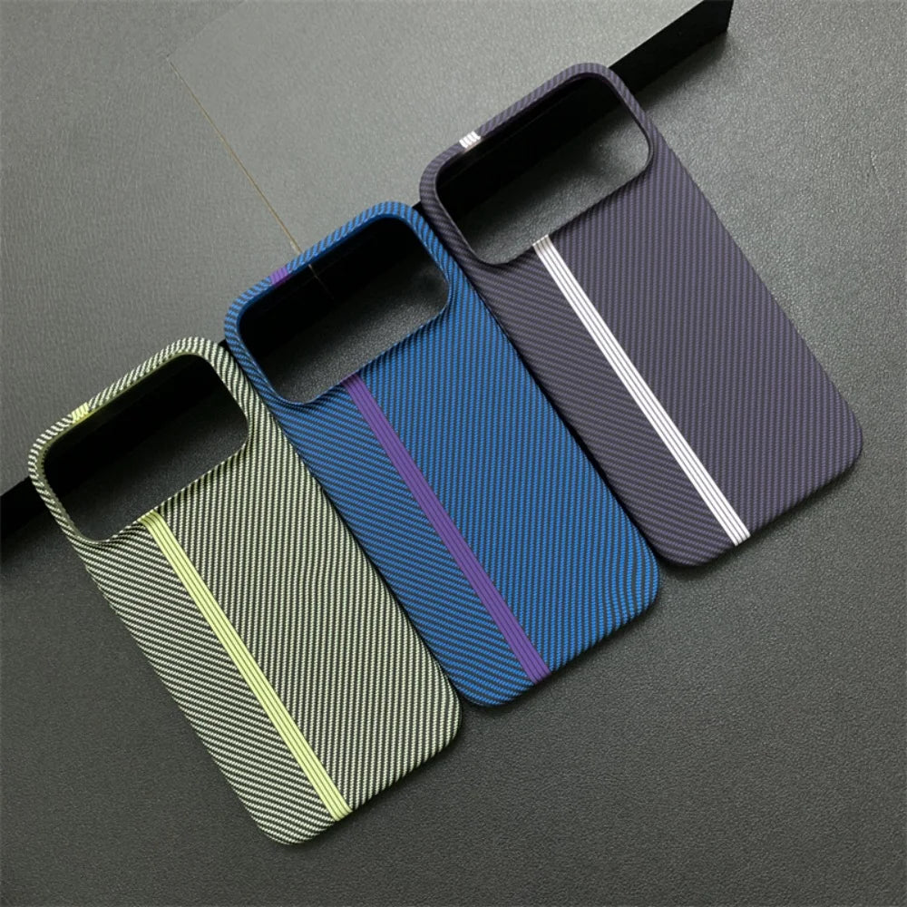 Carbon fiber kevlar shockproof phone case - product image
