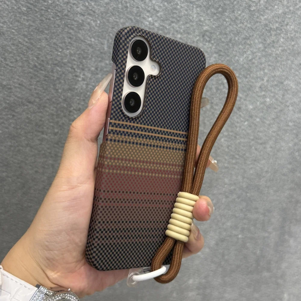 Carbon fiber magnetic lanyard shockproof case - product image