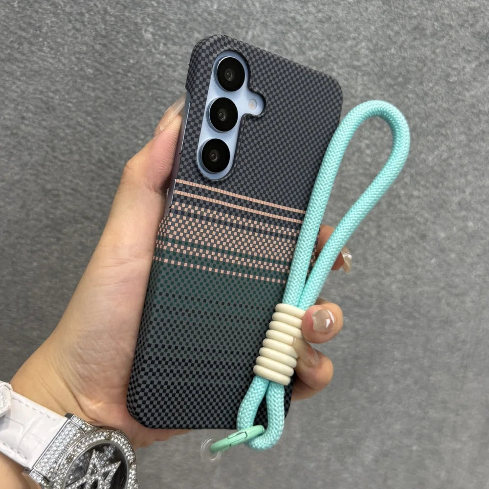 Carbon fiber magnetic lanyard shockproof case - product image
