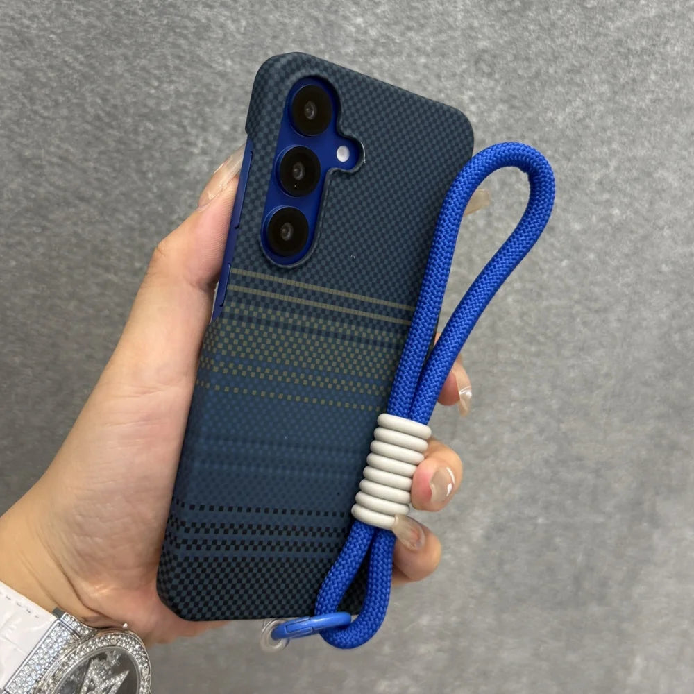 Carbon fiber magnetic lanyard shockproof case - product image
