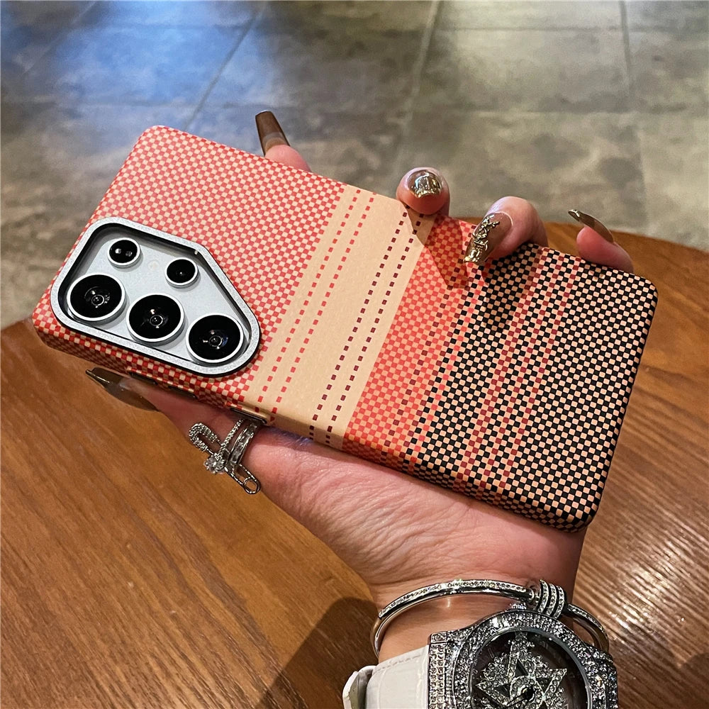 Carbon fiber magnetic lens protection case s25 ultra - product image