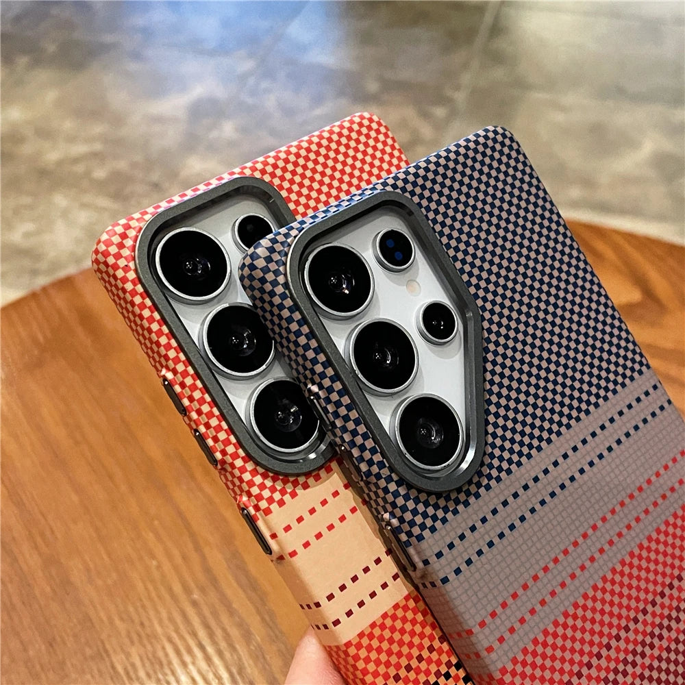 Carbon fiber magnetic lens protection case s25 ultra - product image