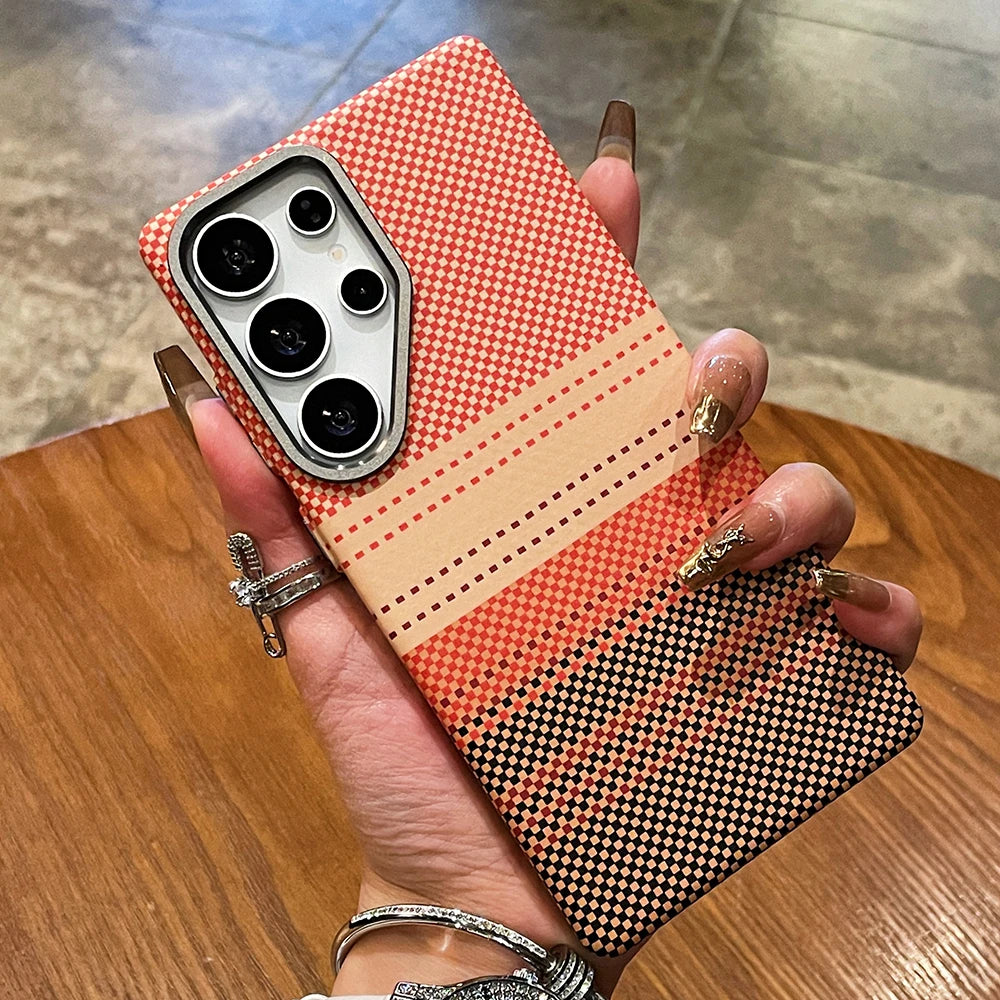 Carbon fiber magnetic lens protection case s25 ultra - product image