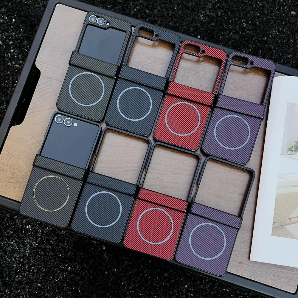 Carbon fiber magnetic shockproof case - product image