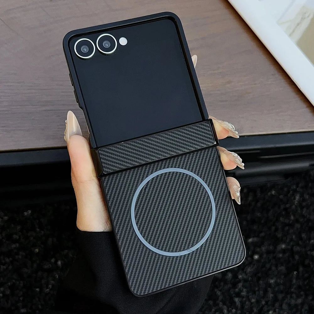 Carbon fiber magnetic shockproof case - product image