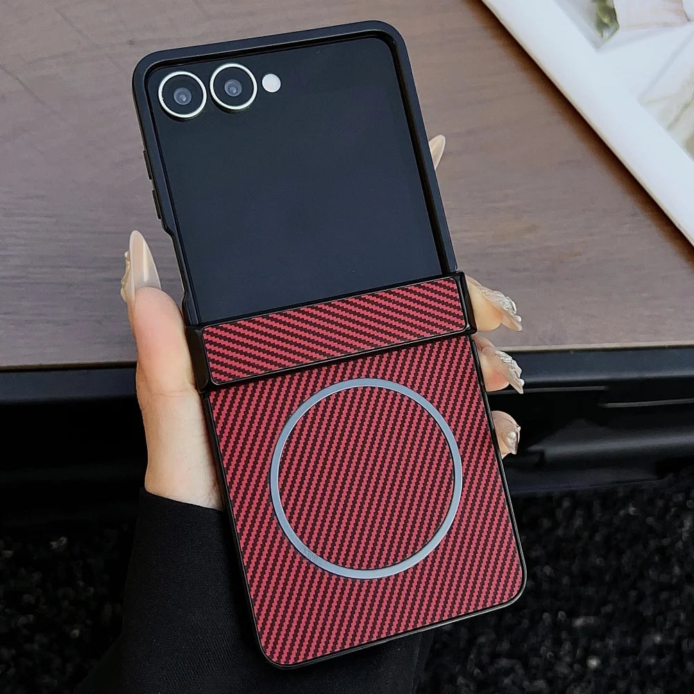 Carbon fiber magnetic shockproof case - product image