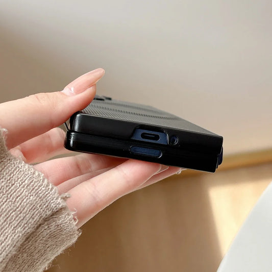 Carbon fiber magnetic wireless charging shockproof case samsung z fold - product image