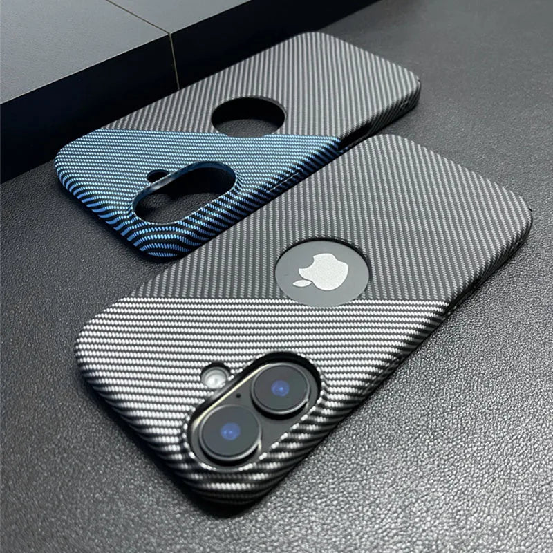 Carbon fiber pattern logo hole case - product image