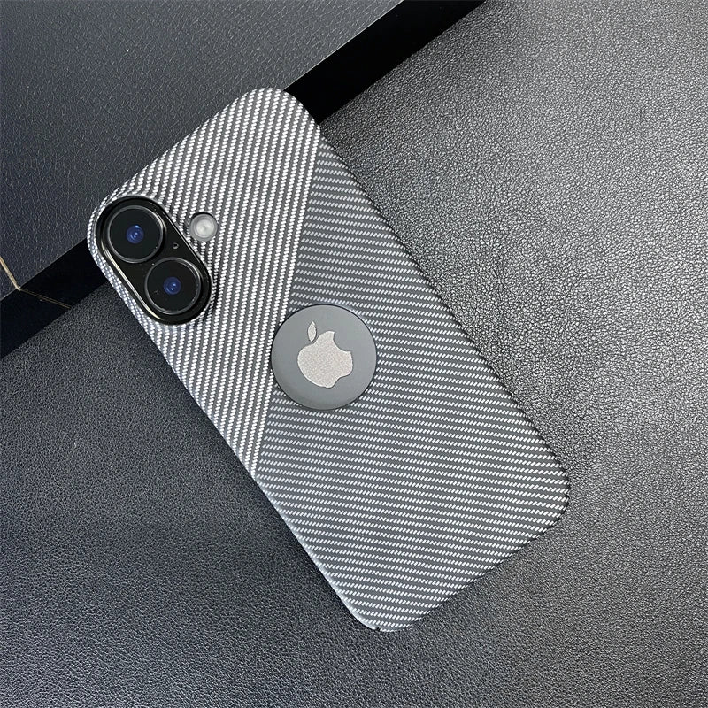 Carbon fiber pattern logo hole case - product image