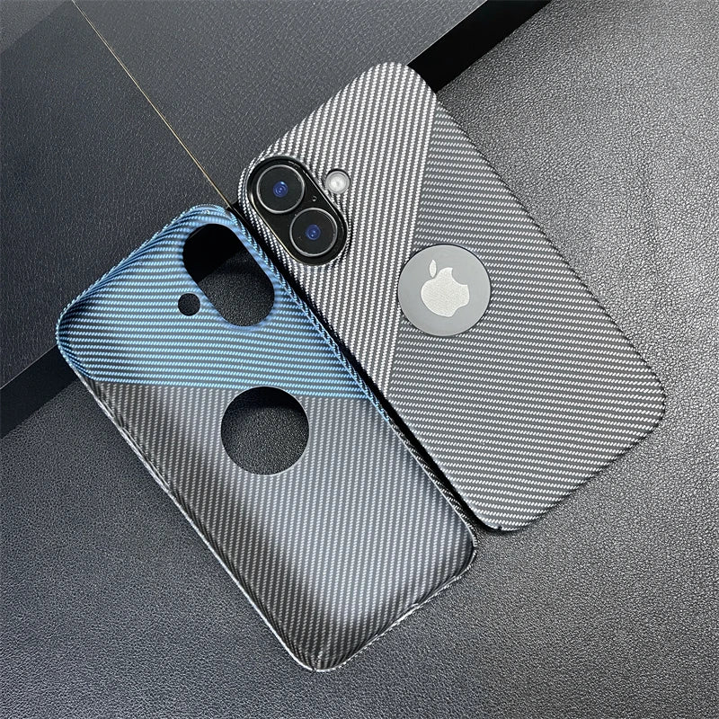 Carbon fiber pattern logo hole case - product image