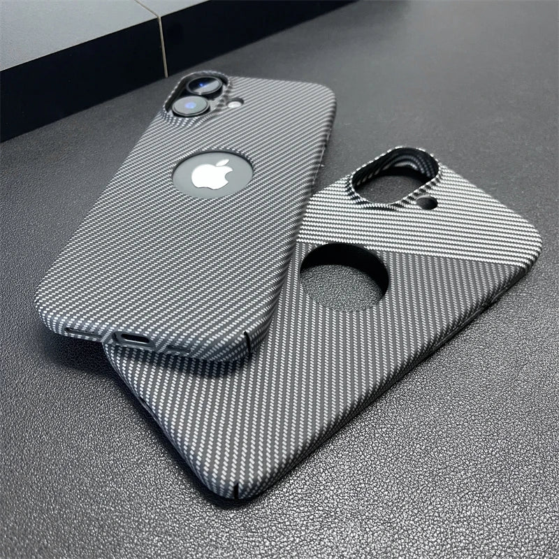 Carbon fiber pattern logo hole case - product image
