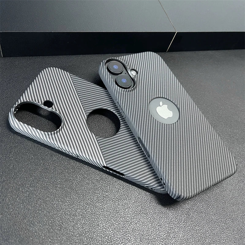 Carbon fiber pattern logo hole case - product image