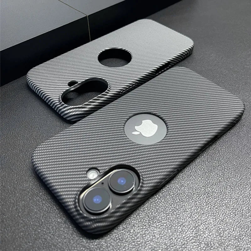 Carbon fiber pattern logo hole case - product image