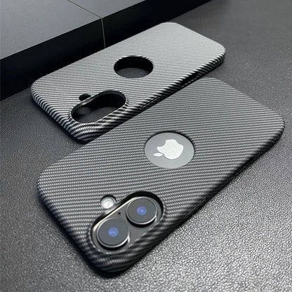 Carbon fiber pattern logo hole case - product image