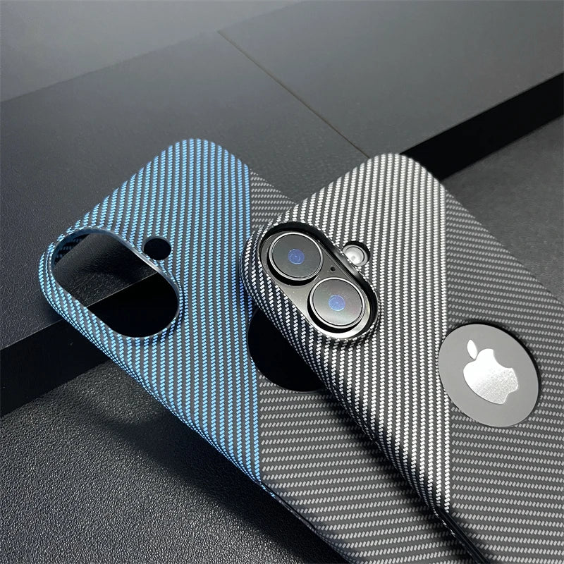 Carbon fiber pattern logo hole case - product image